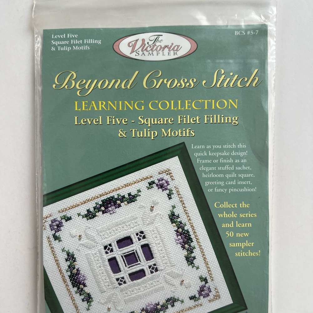 Beyond Cross Stitch Kit - Level 5 - Square Filet Filling & Tulip Mitifs